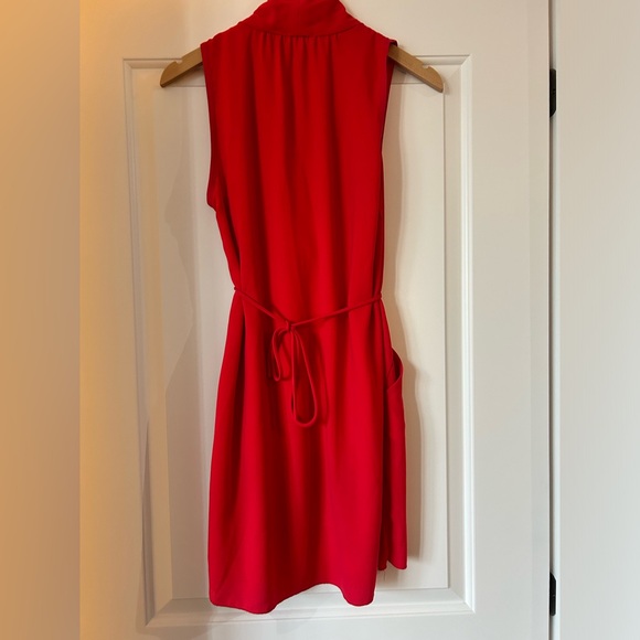 Wilfred size small red/coral mini tie up sleeveless dress - Picture 7 of 7